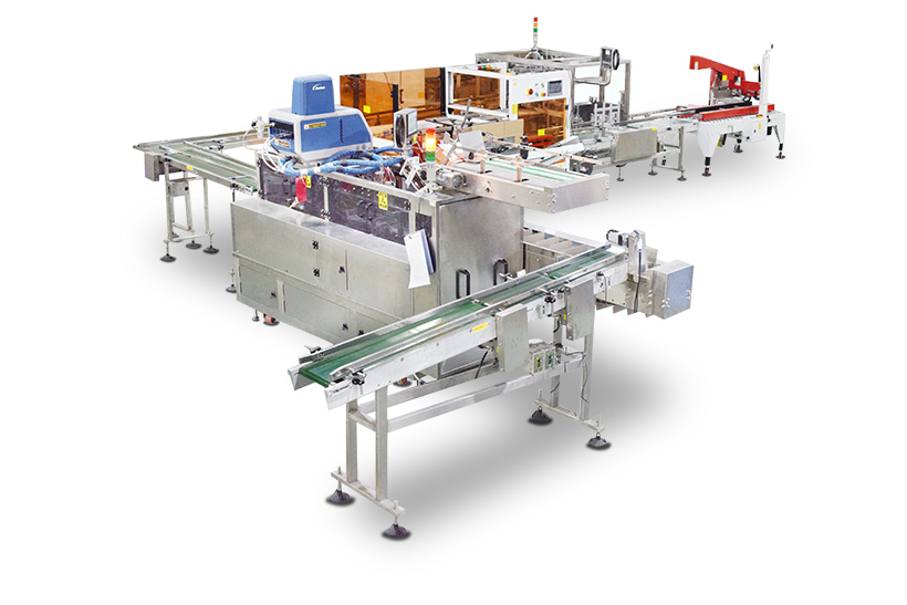 box packing machine and case sealing production line for Milk powder in bags
